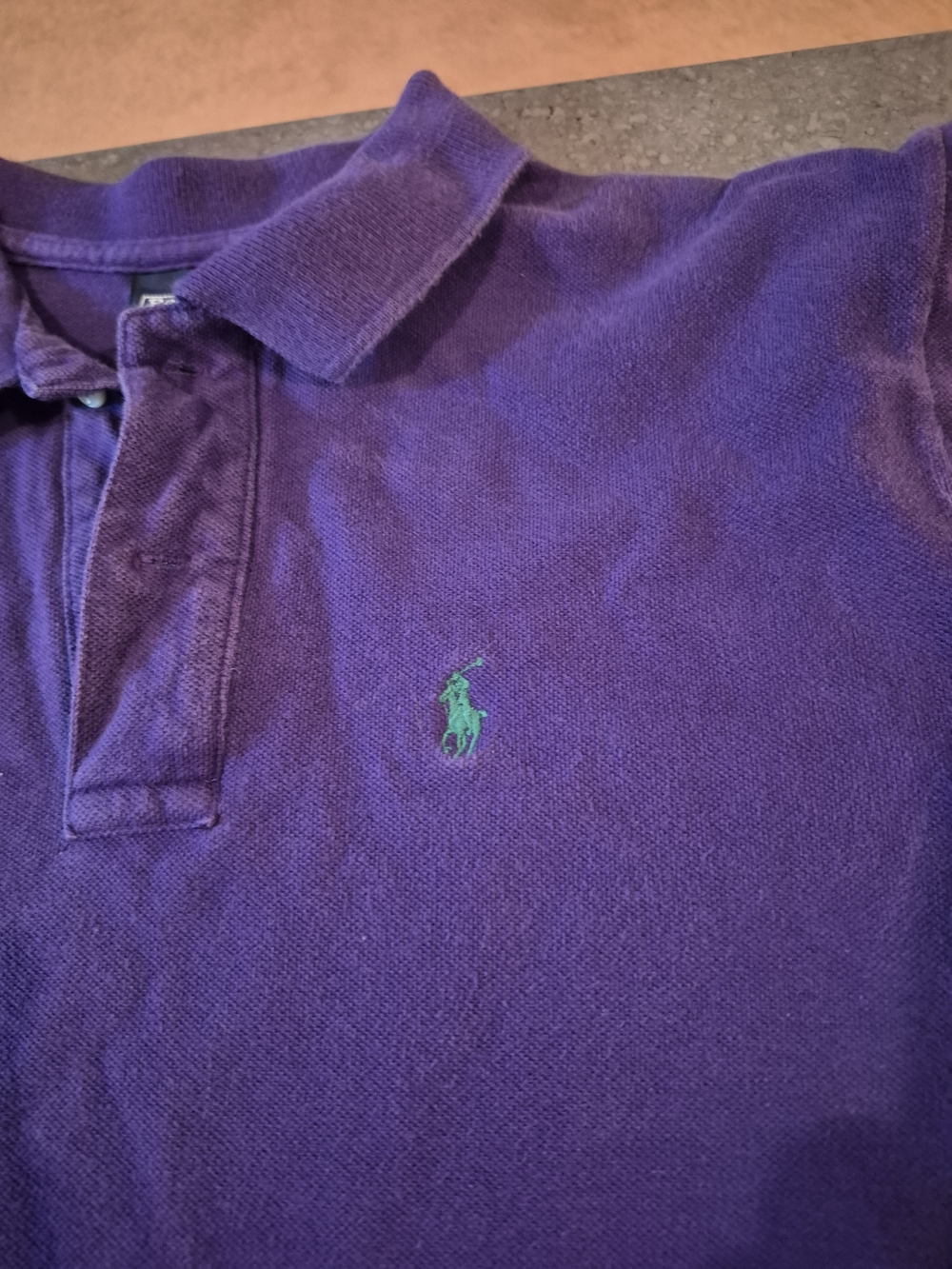Ralph Lauren Purple Polo with Green Pony Logo